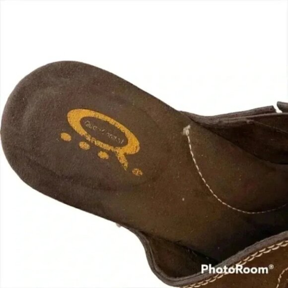 Chunky Platform Wedge Y2K Slide Mule Comfort Sandals Dark Chocolate Brown 9 - Picture 7 of 14